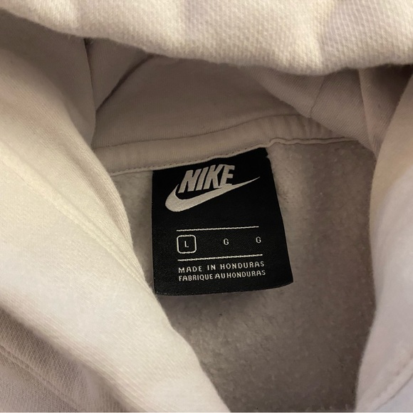 Nike Large White Hoodie with Subtle Tye Die Coloring Size Large - Picture 6 of 6